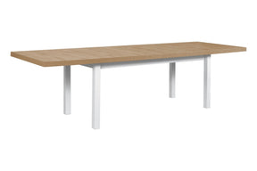 Masa MODENA 7, stejar artisan/alb, PAL laminat, 200/280x100x76 cm
