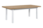 Masa MODENA 7, stejar artisan/alb, PAL laminat, 200/280x100x76 cm