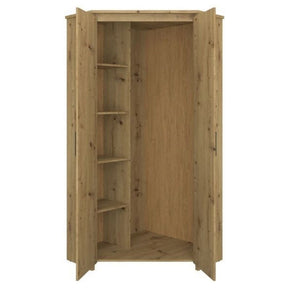 Dulap AYSON, stejar artisan, PAL laminat/margini PVC, cu 2 usi, 97x97x211 cm