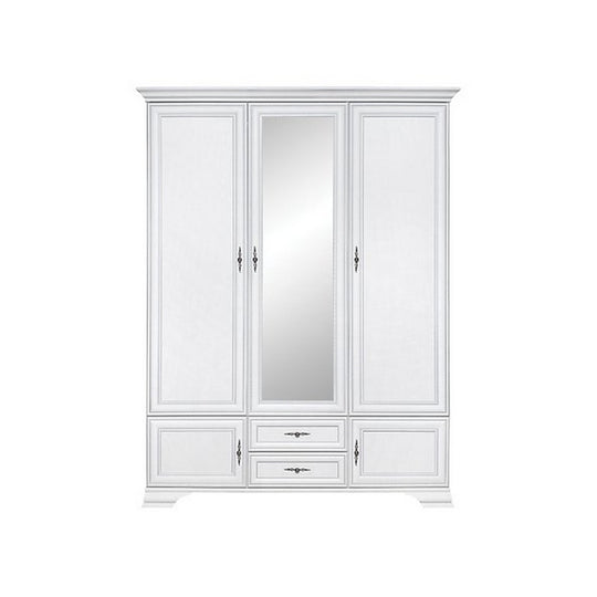 Dulap IDENTO, alb, PAL, cu 5 usi si 2 sertare, 156x61x217 cm