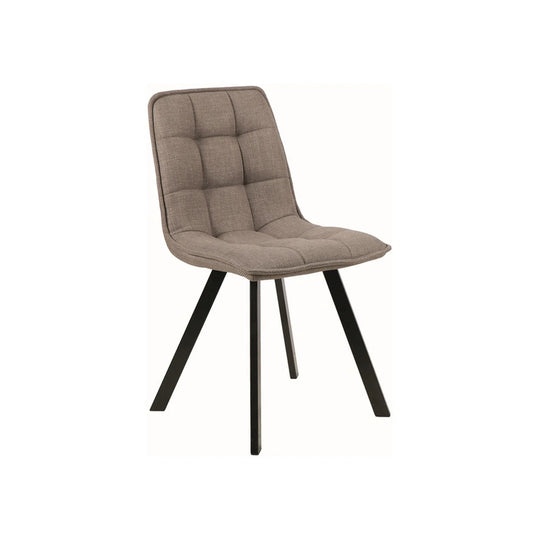 Scaun ELLIS, bej/negru, stofa/metal, 46x42x88 cm