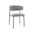 Scaun ELTON, gri/negru, stofa/metal, 56x46x80 cm