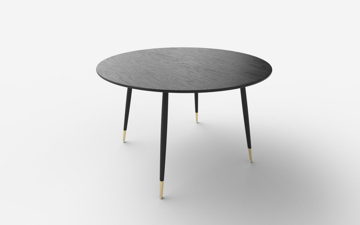 Masa EMBOS, negru/auriu, 120x75 cm