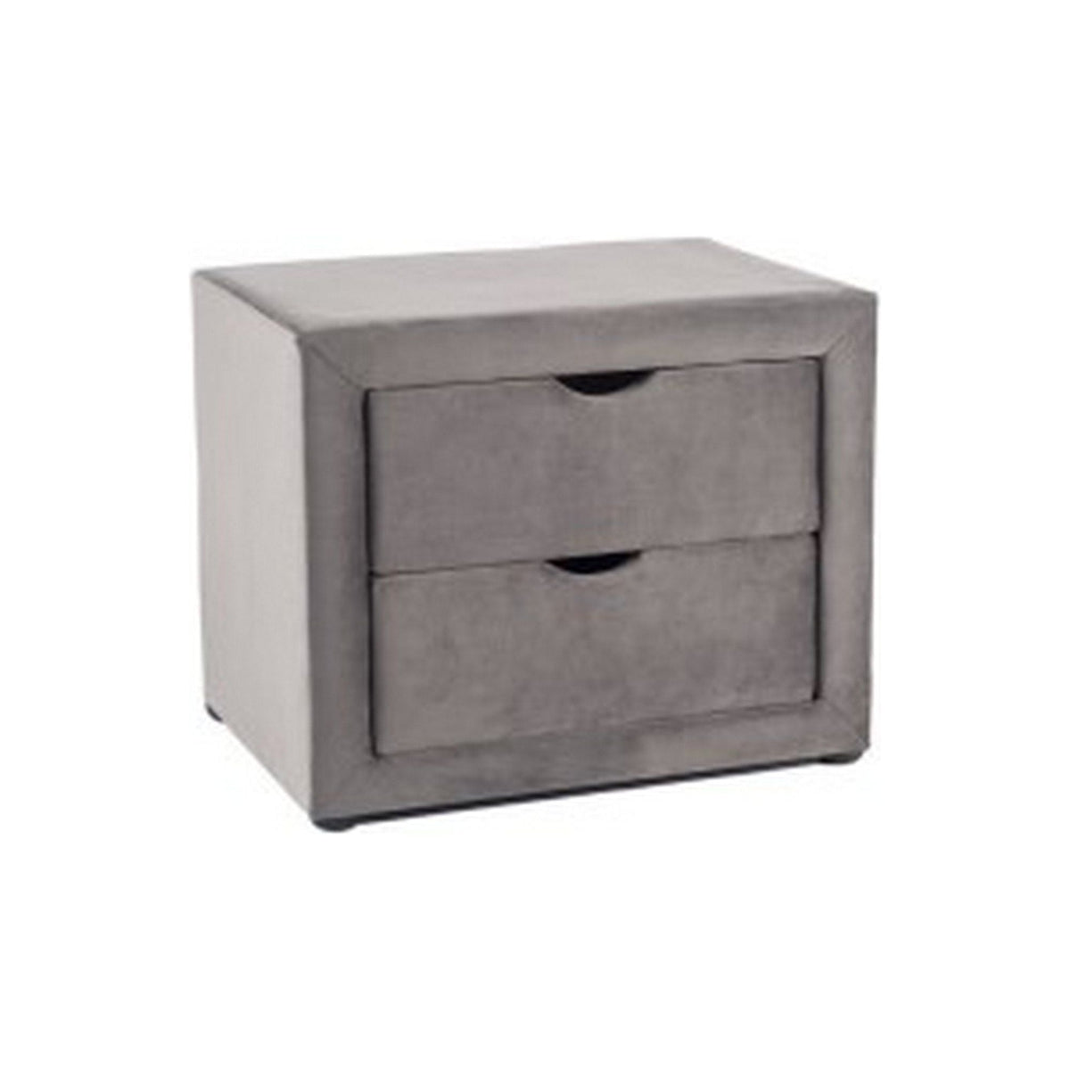 Noptiera ET-002, stofa catifelata gri, 50x35x42 cm