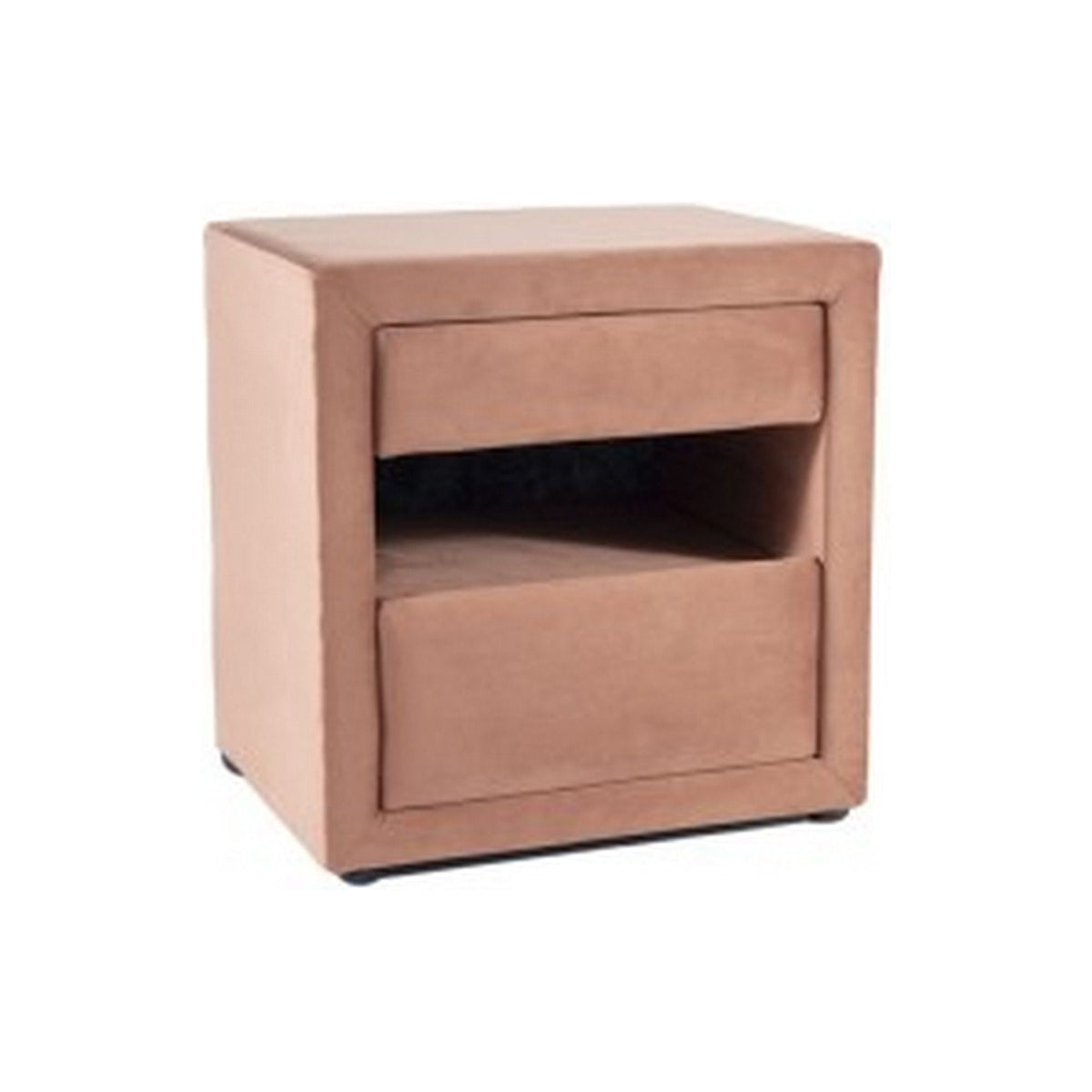 Noptiera ET-003, stofa catifelata roz antic, 52x41x54 cm