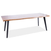Masa extensibila FRESNO, stejar artisan/negru mat, metal, 150-210x90x76 cm