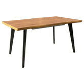 Masa bucatarie FRESNO stejar/cadru negru, 120(180)/80 cm