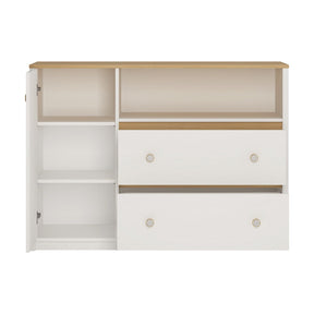 Comoda GLOBO, alb, PAL melaminat, 125x42x90 cm
