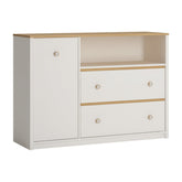 Comoda GLOBO, alb, PAL melaminat, 125x42x90 cm