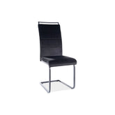 Scaun H441 cadru metal negru/catifea negru TAP.117, 41x42x102