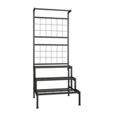 Etajera BALKO, negru, metal, 60x54x158 cm
