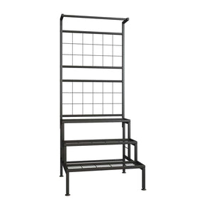 Etajera BALKO, negru, metal, 60x54x158 cm