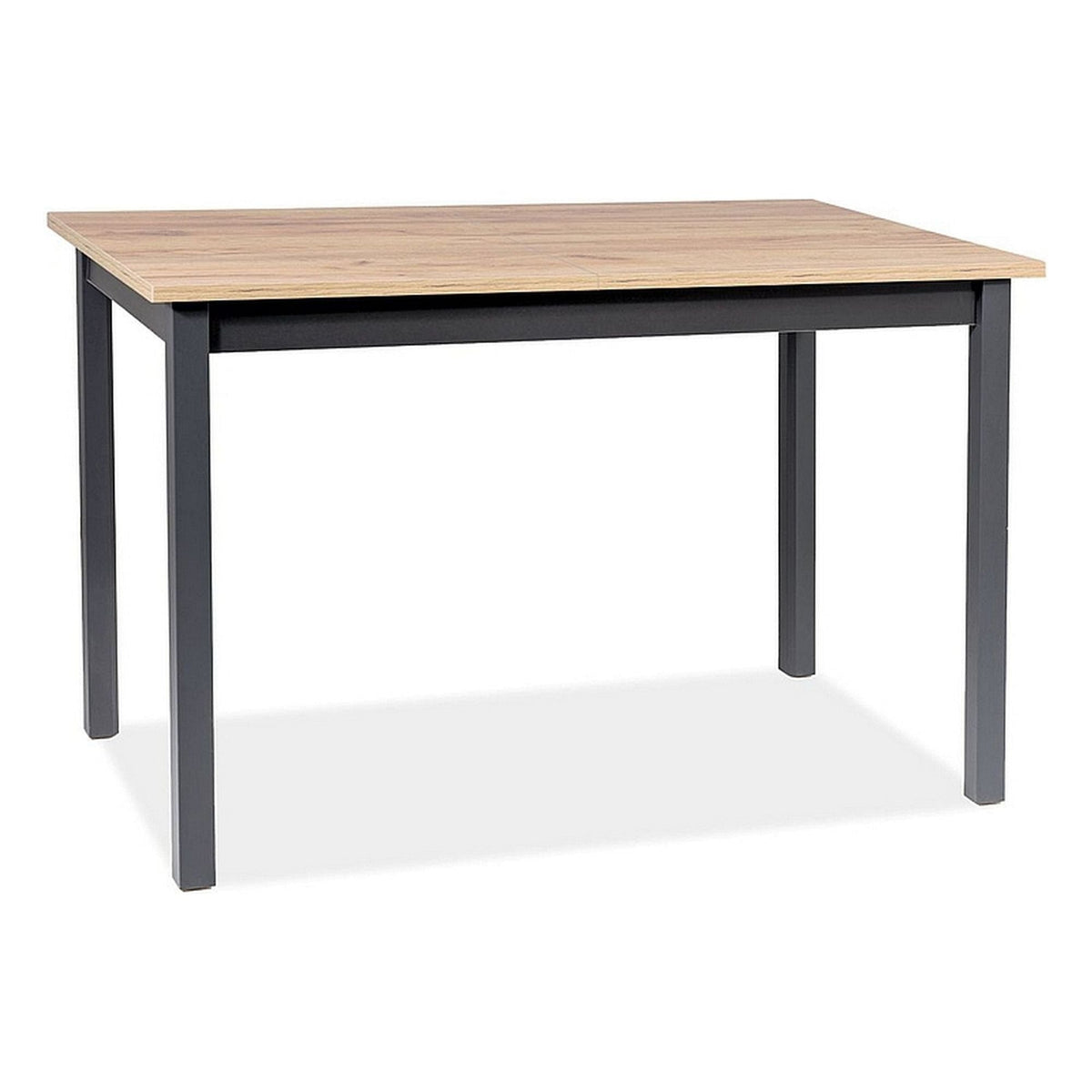Masa extensibila HORACY, stejar artisan/negru, 125(170)x75x75 cm