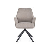Scaun rotativ HUGO, bej/negru, stofa clasica - Brego 31/metal, 58x46x90 cm