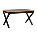 Masa extensibila IKON 1, negru/stejar artisan, lemn de fag/PAL, 140/180x80x77 cm