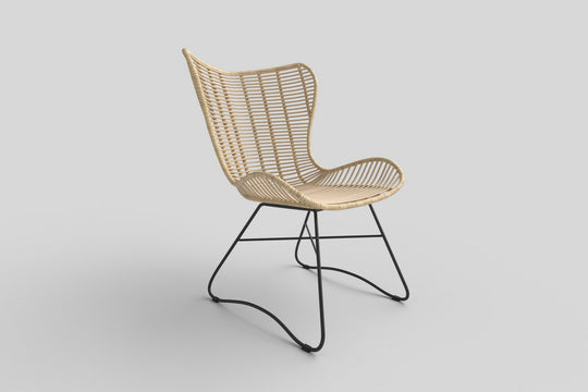 Scaun living ratan natural Indiana, 69X70X103 CM