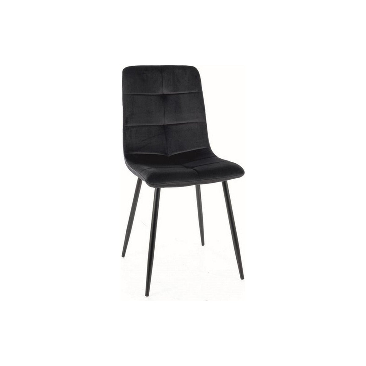 Scaun IVO, stofa catifelata neagra, 45x39x91 cm