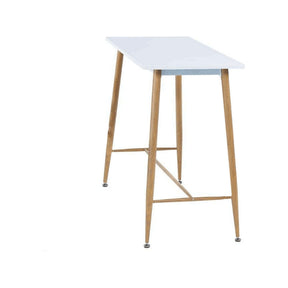 Masa de bar DORTON, alb/fag, 110x50x90 cm