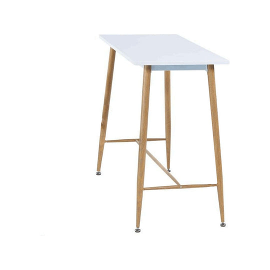 Masa de bar DORTON, alb/fag, 110x50x90 cm