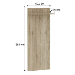 Cuier MARIO NEW TYP D-6, PAL melaminat/stejar sonoma, 60,2x156,8x28,6 cm