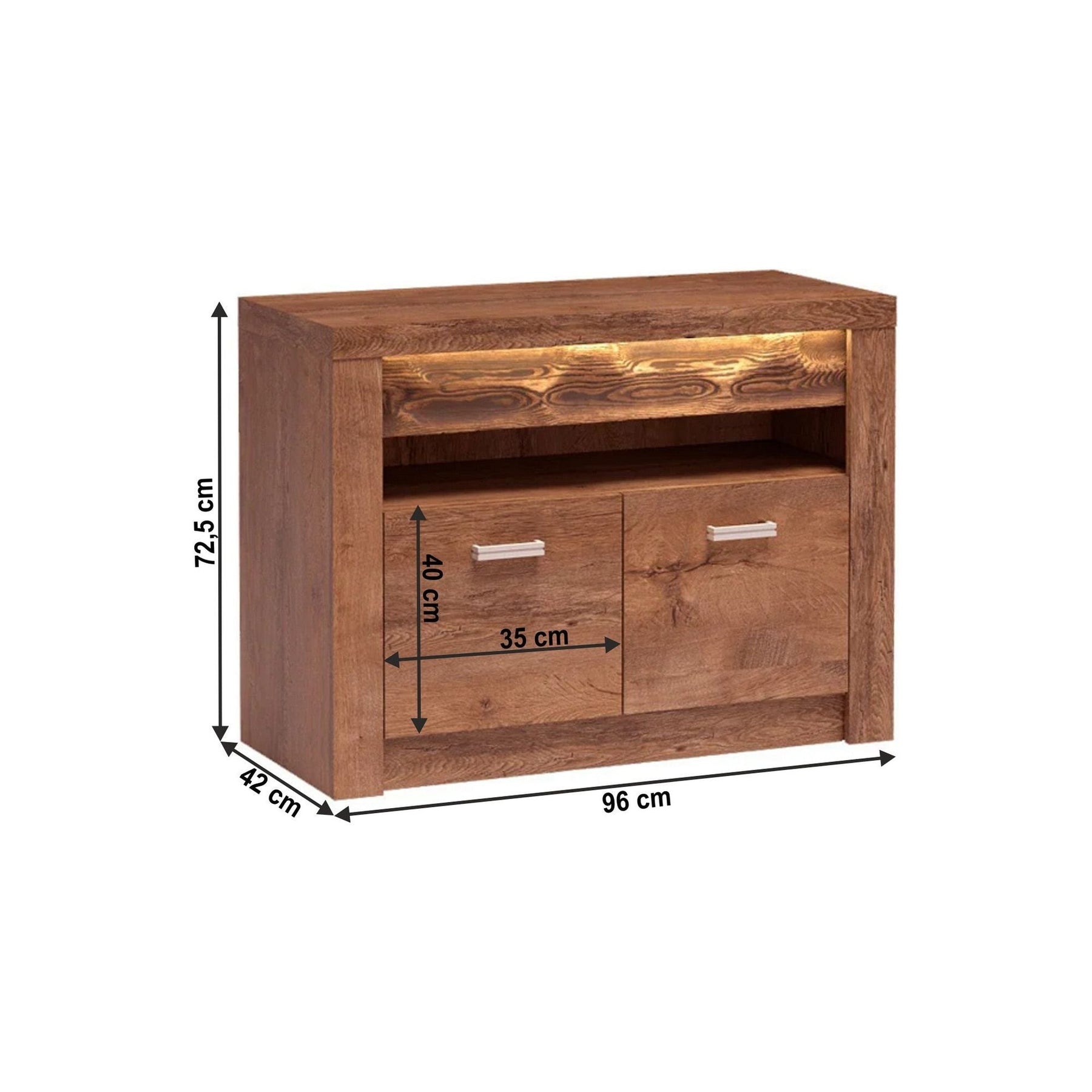 Comoda INFINITY I-10, PAL, frasin deschis, 96x72,5x42 cm