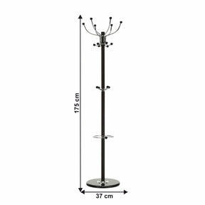 Cuier JIMY NEW, negru, metal/marmura, 37x37x175 cm