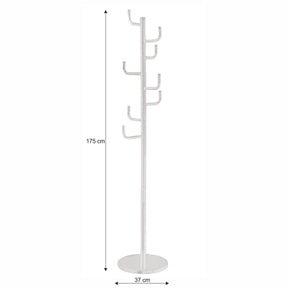 Cuier ELDER, alb, metal/marmura, 37x37x175 cm