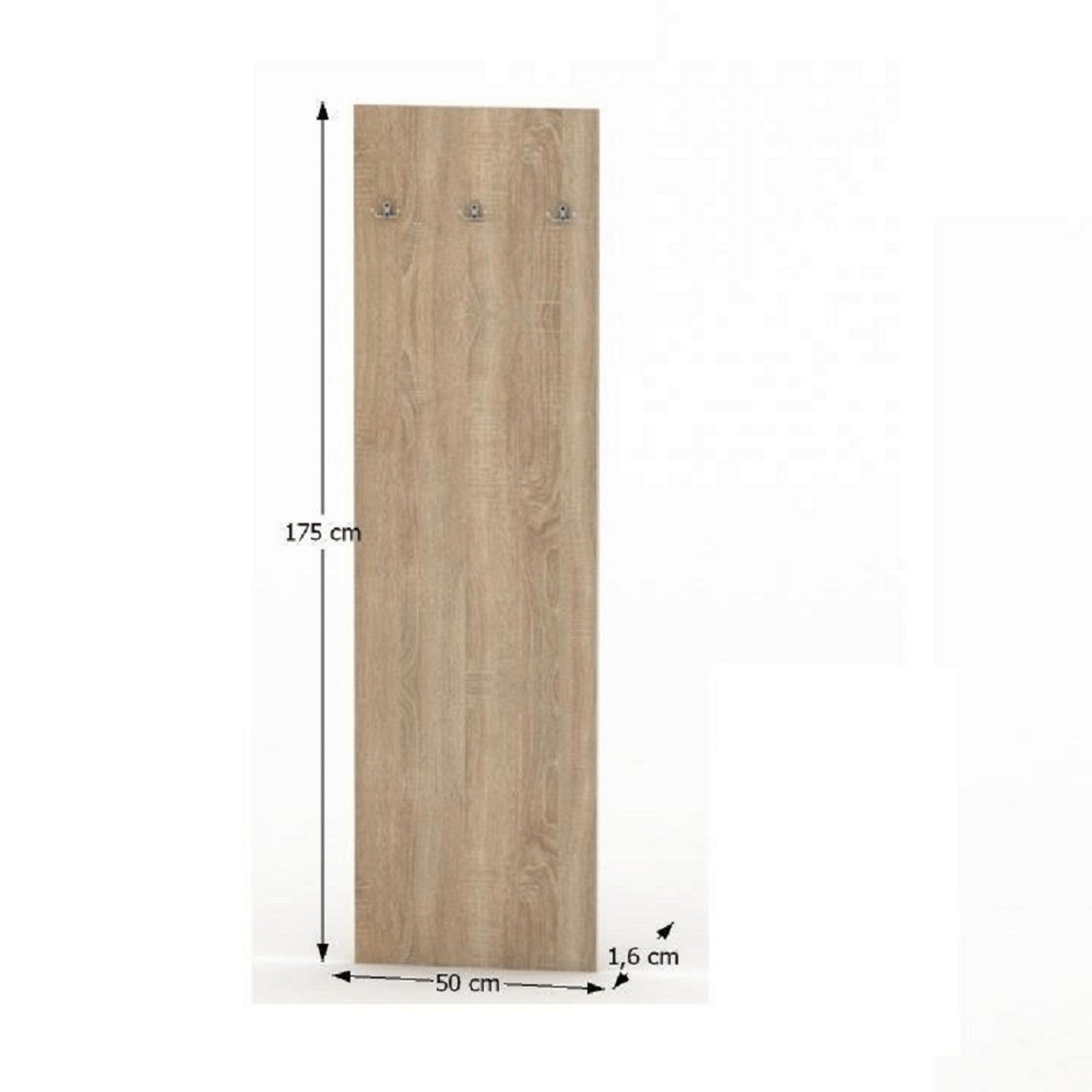 Cuier TEMPO ASISTENT NEW 030, PAL melaminat/stejar sonoma, 50x175x1,6 cm