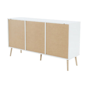 Comoda OSLO 75381, cu 2 usi si 3 sertare, PAL, stejar sonoma/alb,  147,1x81x39,1 cm