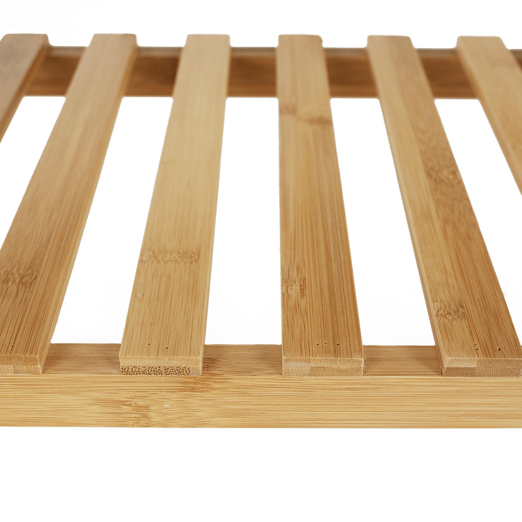 Pantofar KONTRE, bambus lacuit, negru/stejar natural, 70x26x33,5 cm