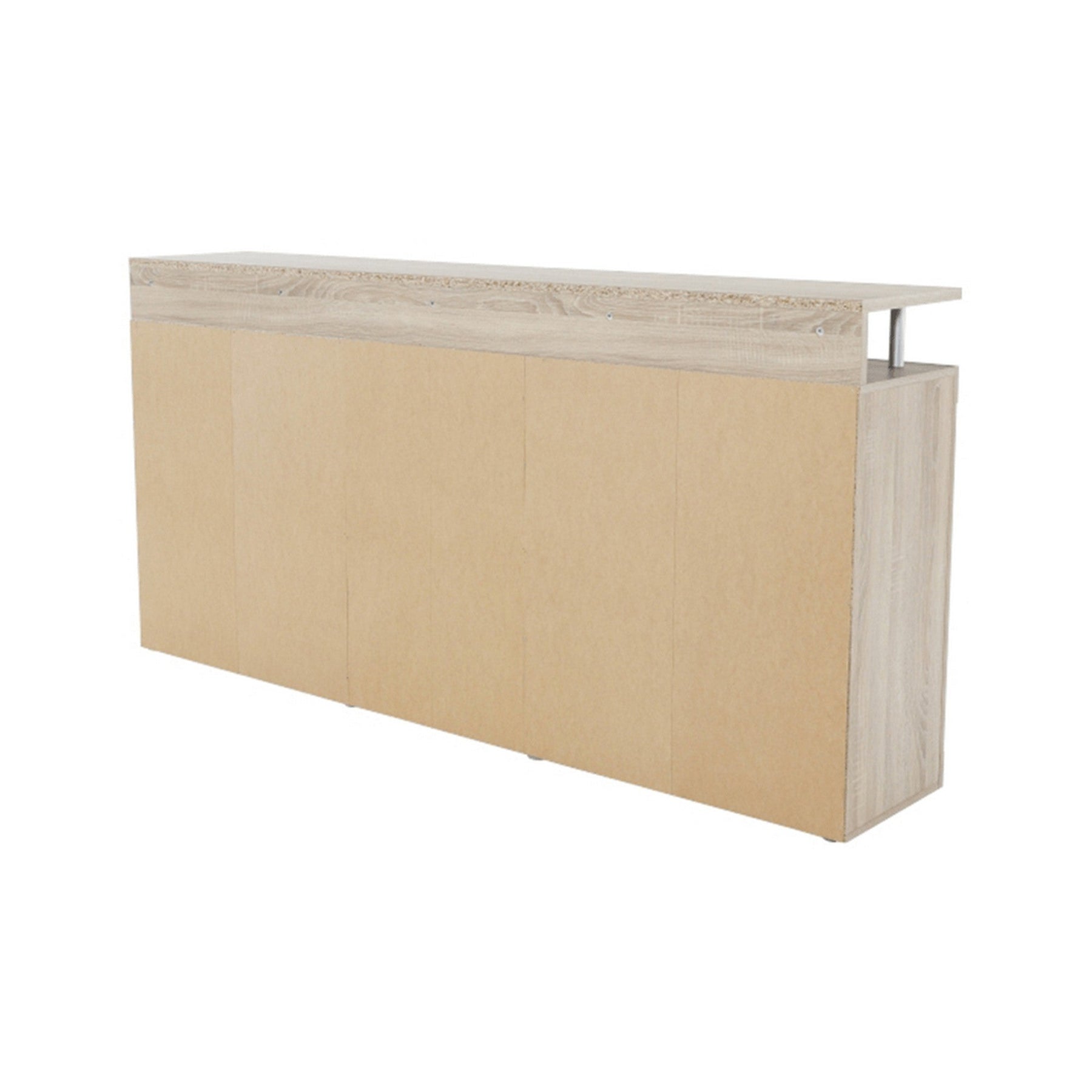 Comoda JUNO - JACHIM NEW, cu 4 usi si 4 sertare, PAL, stejar sonoma/alb, 195x37x96,5 cm