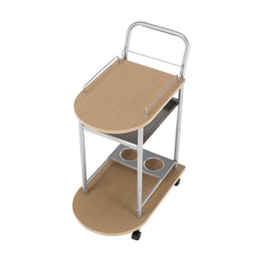 Carucior de servire LIMA, metal, fag/argintiu, 60x38x84 cm