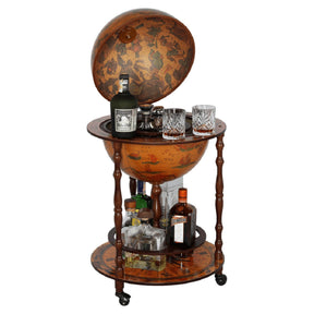 Carucior de servire GLOBUS 2-324, nuc, 50x94 cm