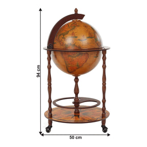Carucior de servire GLOBUS 2-324, nuc, 50x94 cm
