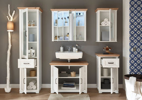 Set baie JASMIN, alb/stejar artisan, PAL