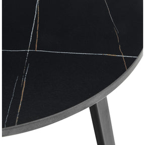 Masuta cafea Jason 2, ceramica/metal, negru, 40x50 cm