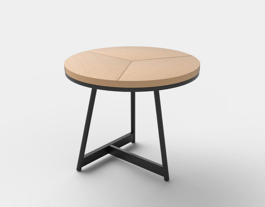 Masuta cafea Karida S, stejar natural/negru, 45x49 cm