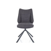 Scaun rotativ KENZIE, gri inchis/negru, stofa clasica - Bjorn 16/metal, 51x46x91 cm