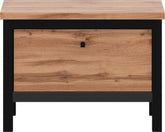 Pantofar CHOS, stejar/negru, PAL, 56x39x41 cm