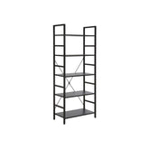Etajera LOFT R5, negru, PAL laminat, 60x30x146 cm