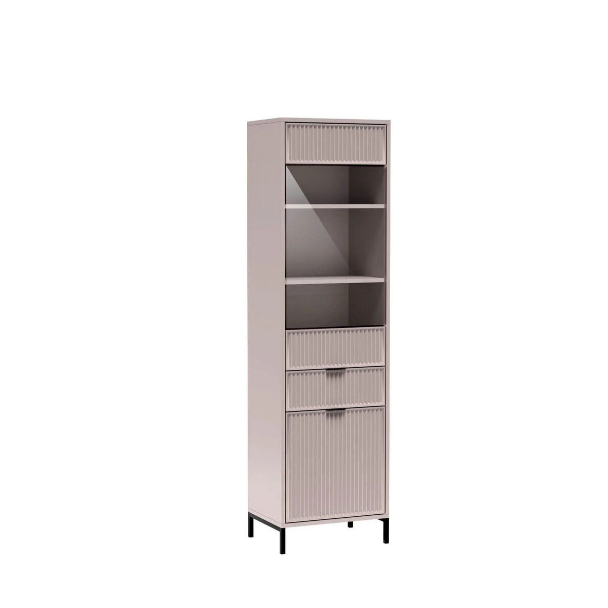Vitrina LINKASTYLE LS5, casmir, PAL/sticla, 55x41x196 cm