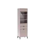 Vitrina LINKASTYLE LS5, casmir, PAL/sticla, 55x41x196 cm