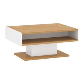 Masuta Adam, stejar/alb, MDF, 89x65x41 cm
