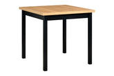 Masa MAX 9, stejar grandson/negru, PAL/lemn de fag, 80x80x78 cm