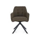 Scaun rotativ METRO, verde olive/negru, stofa clasica - Bjorn 77/metal, 57x45x84 cmc