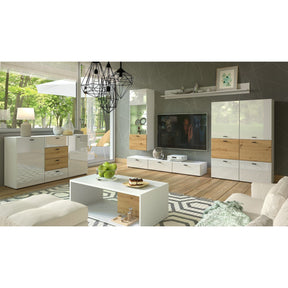 Masuta cafea MILA, alb, PAL laminat, 110x60x41 cm