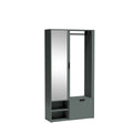 Set hol MILO UNI, verde, PAL laminat/metal, 100x33x189.4 cm