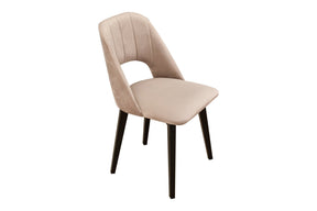 Scaun MONTI 4, negru/grej - Riviera 16, lemn de fag/stofa catifelata, 48x47x83 cm