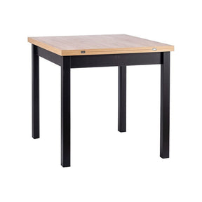 Masa extensibila FLIP, stejar artisan/negru, PAL, 80/160X80X78 cm