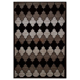 Covor MARINA POIANA LUX, 80x150 cm, forma dreptunghiulara, poliester/polipropilena, negru/maro/crem